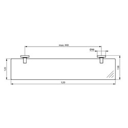 Etagere salle de bain Murale en verre