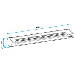 Entrée d'air fixe EFL L 22/30/45 m3/h Blanc