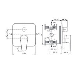 Mitigeur douche avec inverseur Cerafine D