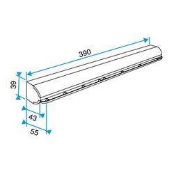 Kit Entrée d'air auto EAI 30 m3/h Blanc + auvent