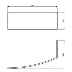 Tablier pour baignoire I.life rectangulaire frontal 160 cm 