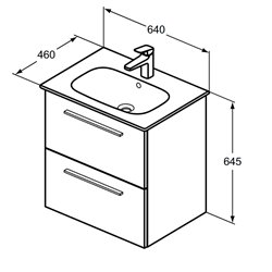 Lavabo I.Life A 64x46 cm 