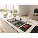 Evier Mythos inox Slimtop MYX 211-86 Egouttoir à gauche 1 cuve