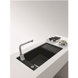 Evier Fresno Fragranit+ FNG 111-86 Noir mat 