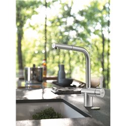 Mitigeur cuisine Atlas Neo Douchette Monojet  Inox