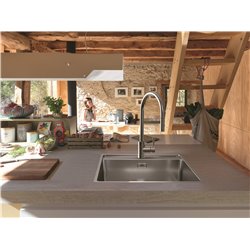 Mitigeur cuisine Eos Neo douchette double jet inox