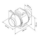 Ventilateur de conduit In Line XS 100 190 m3/h