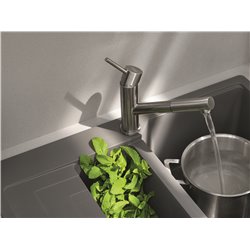Mitigeur cuisine Orbit Avec Douchette inox