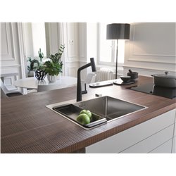 Mitigeur cuisine Icon douchette double jet Noir Mat