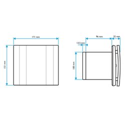 Extracteur Deco 100 T réglable Blanc