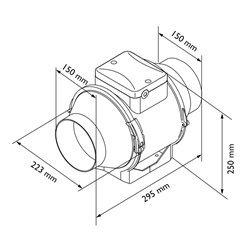 Ventilateur de conduit In Line XS 150 520 m3/h