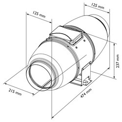 Ventilateur de conduit IN LINE Xsilent 125 340 m3/h