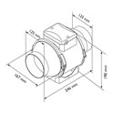 Ventilateur de conduit In Line XS 125 280 m3/h