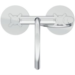 Mélangeur bain-douche Joy Neo sur colonettes Chromé Poignées croix