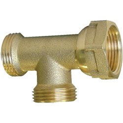 Té écrou libre 01680 Ø M3/4-E3/4-M3/4 mm