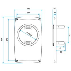 Platine de rénovation à griffes pour bouches