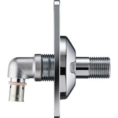 Raccord coudé R-Fix Radiateur sèche serviette chromé 07673 Ø 16 mm à glissement