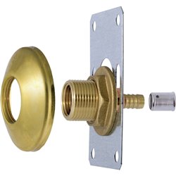 Raccord droit R-Fix extérieur rosace chromée 07372 Ø 12 mm à sertir