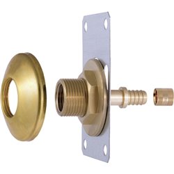 Raccord droit R-Fix extérieur rosace chromée 07373 Ø 12 mm à glissement