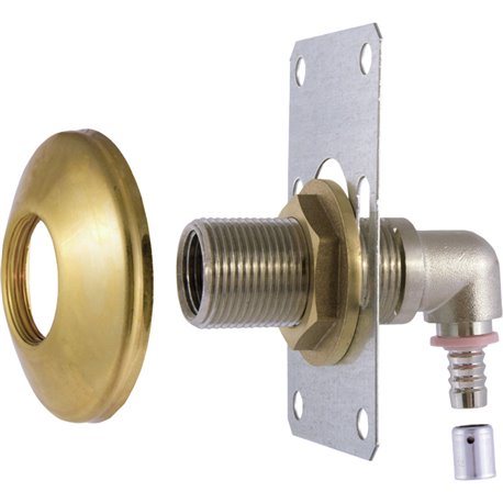 Raccord coudé R-Fix extérieur rosace brute 07383 Ø 12 mm à sertir