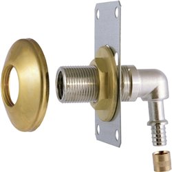 Raccord coudé R-Fix extérieur rosace brute 07384 Ø 12 mm à glissement