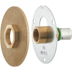 Raccord droit R-Fix extérieur confort brut platine seule 07774 Ø 16 mm à sertir
