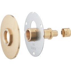 Raccord droit R-Fix extérieur confort brut platine seule 07772 Ø 16 mm à glissement