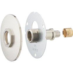 Raccord droit R-Fix extérieur confort nickelé platine seule 07775 Ø 12 mm à glissement