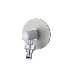 Raccord droit R-Fix extérieur confort nickelé pack avec robinet design 07787 Ø M1/2 mm à visser