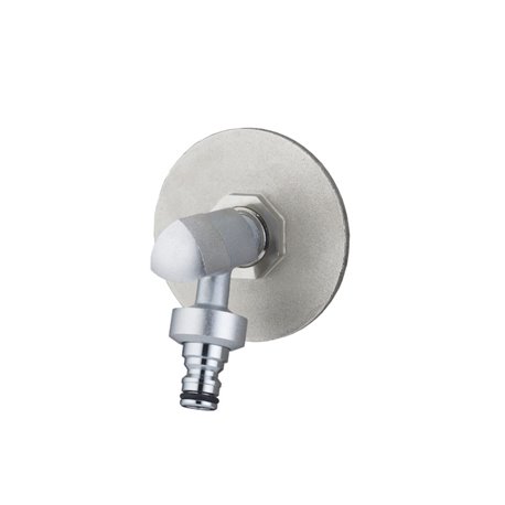 Raccord droit R-Fix extérieur confort nickelé pack avec robinet design 07787 Ø M1/2 mm à visser