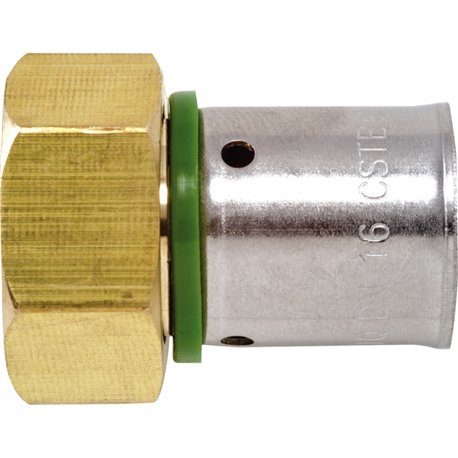 Raccord À sertir Femelle écrou tournant 17003 Ø 16-1/2 mm