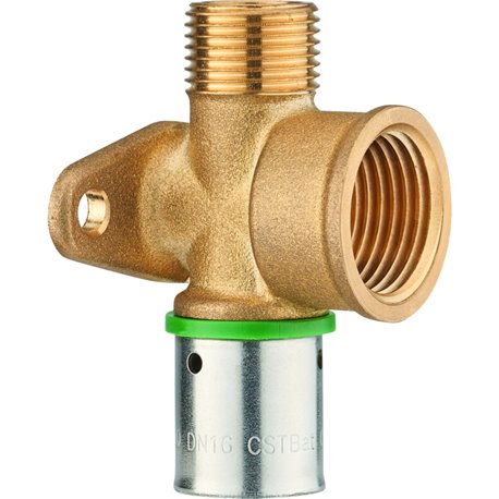 Raccord À sertir Coude applique piquage 17359 Ø 16-F1/2-M3/8 mm