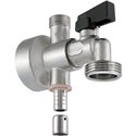 Raccord À sertir Applique piquage confort avec robinet 17339 Ø 3/8-3/4-PER 16 mm