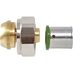 Raccord À sertir Union Eurocône 3/4 nickelé 17036 Ø 16 mm pour radiateur
