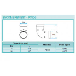 Coude à 90° circulaire Ø 90, référence: 11091898, Aldes Optiflex