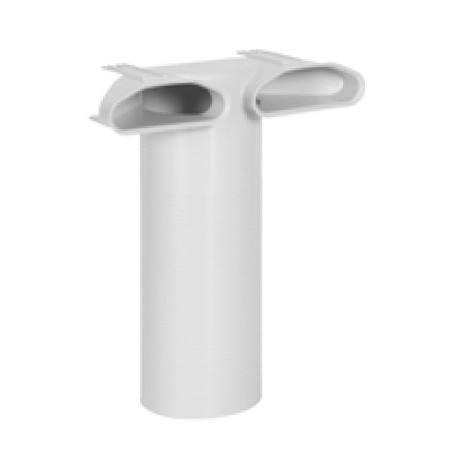 Manchette Ø 125 90° ovale 2 piquages , référence: 11091866, Aldes Optiflex