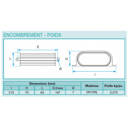 Raccord etanche Caisson PE, 5 pièces, référence: 11091887, Aldes Optiflex