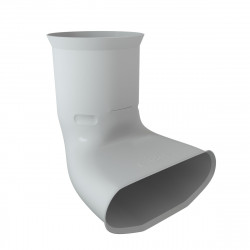 Raccord mixte 90° Ø 75 ovale, référence: 11091879, Aldes Optiflex