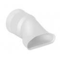 Raccord mixte droit Ø 90 ovale, référence: 11091896, Aldes Optiflex