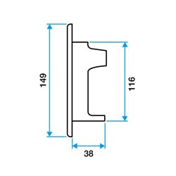 Grille extérieure GES 125 Ivoire