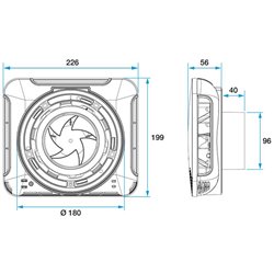 Entrée d'air fixe EFT 22 m3/h 38 dB