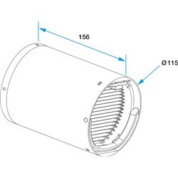 Mousse Acoustique Auvent pour entrée d´air murale EHT / EFT