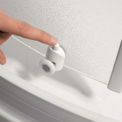 Cabine de douche Kineprime Glass 100x80 cm angle Mécanique Portes coulissantes Receveur 9 cm