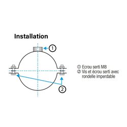 Collier CU galva anti-vibratile ø355 mm