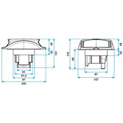 Bouche Autoréglable Bap'Si Twin Sans fût 60 m3/h