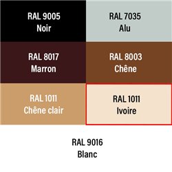 Auvent menuiserie Ivoire pour Emma, EA, Ellia, EHB², EHL