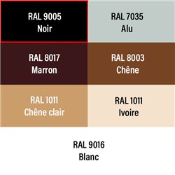 Auvent menuiserie Noir pour Emma, EA, Ellia, EHB², EHL