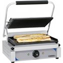 Grill panini plaques rainurées - lisses CGPRL 2200 Watts inox et noir