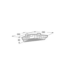 Porte-savon Victoria grille d'angle 260 mm