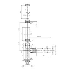 Siphon bouteille Totem pour lavabo/vasque 300 mm chromé